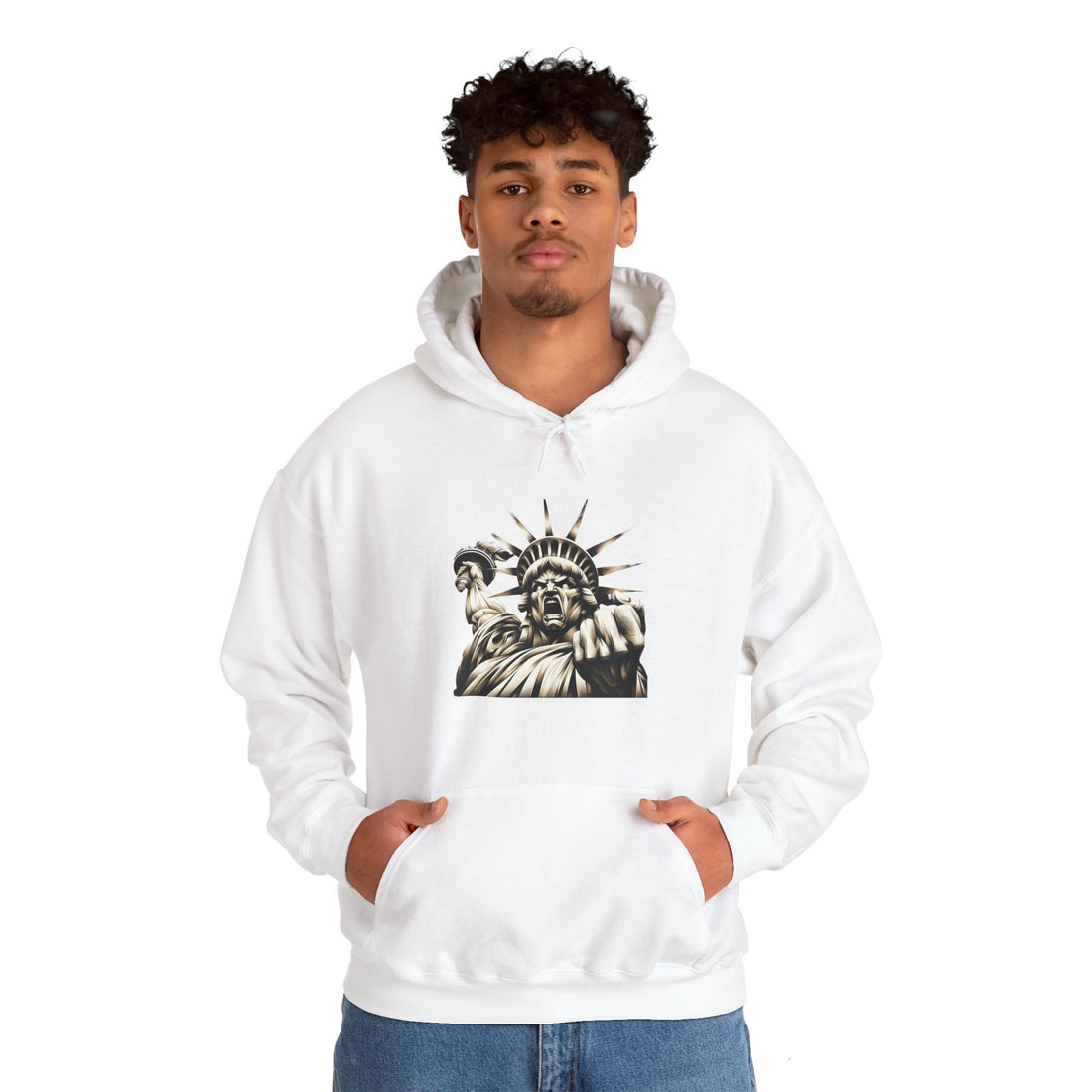 Angry Liberty Unisex Heavy Blend Hoodie