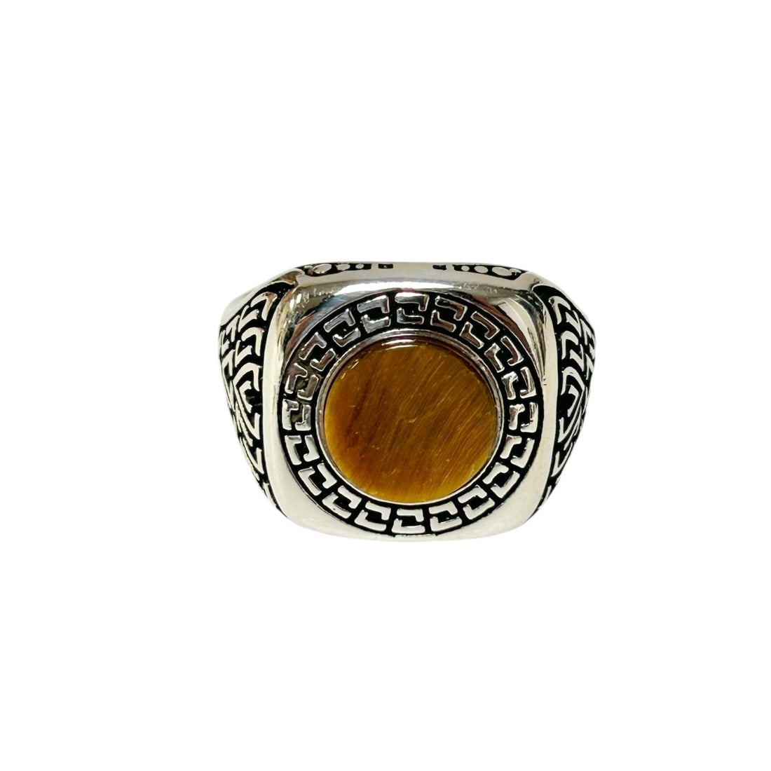 Sterling Silver Tiger Eye Agate Stone Ring