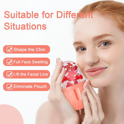 Silicone Ice Cube Trays Beauty Lifting Ice Ball Face Massager Contouring Eye Roller Facial Treatment Reduce Acne Skin Care Tool