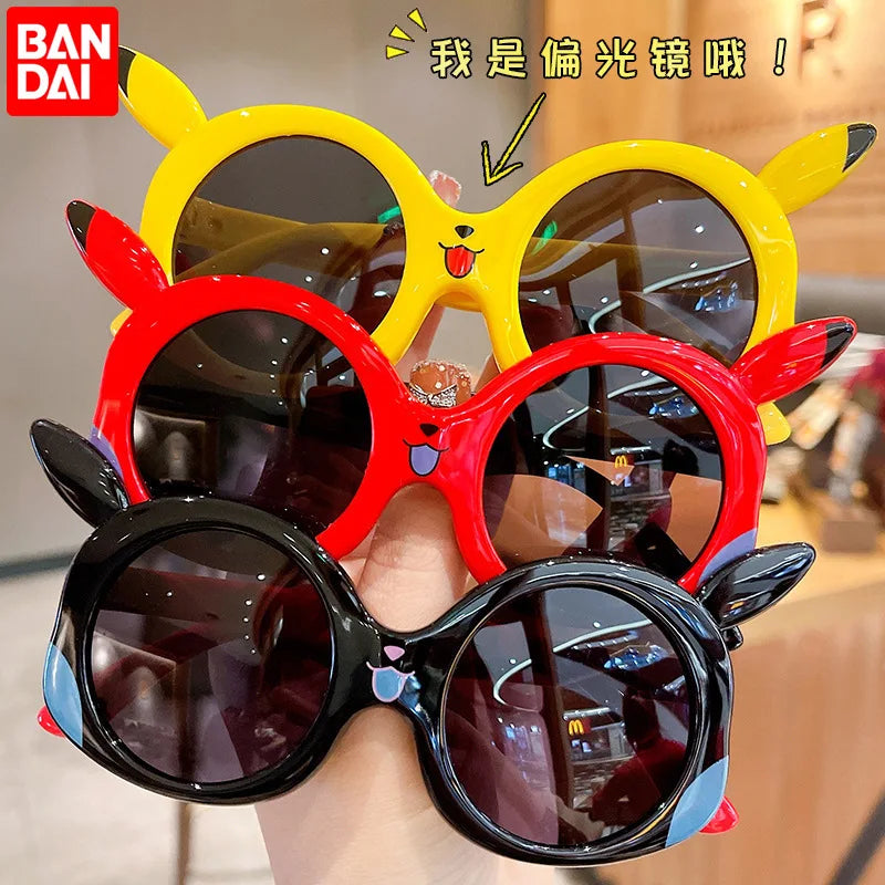 BANDAI Anime Pokemon Sunglasses Cartoon Pikachu Glasses Children Glasses Cute Decoration Toys for Kids Gifts Anime Peripheral