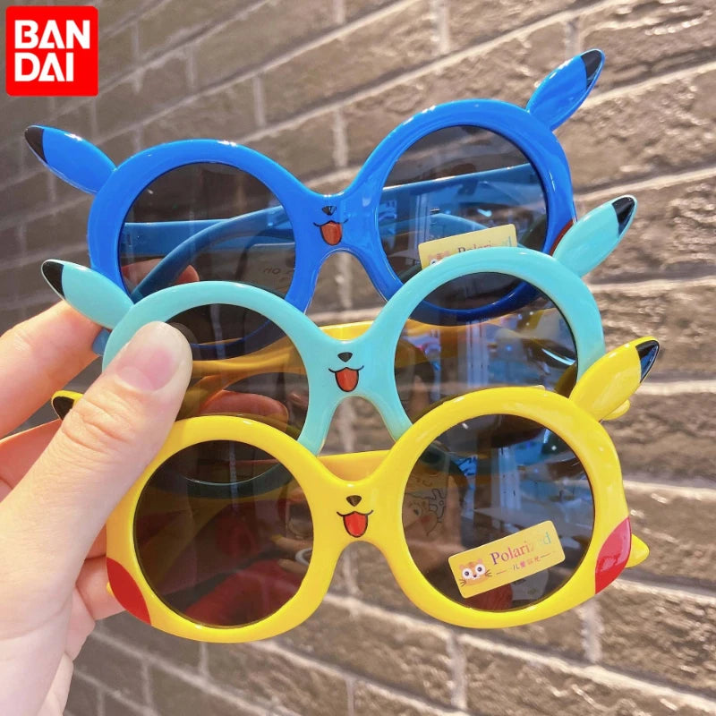 BANDAI Anime Pokemon Sunglasses Cartoon Pikachu Glasses Children Glasses Cute Decoration Toys for Kids Gifts Anime Peripheral