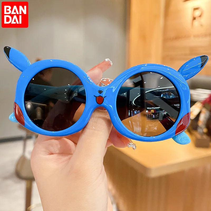 BANDAI Anime Pokemon Sunglasses Cartoon Pikachu Glasses Children Glasses Cute Decoration Toys for Kids Gifts Anime Peripheral