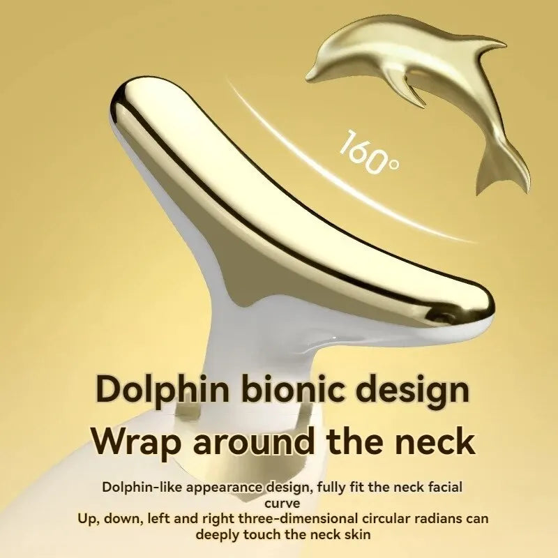 Dolphin Beauty Instrument Home Facial Desalination Neck Line Lightweight Portable Beauty Tool Neck Skin Care Beauty Massager