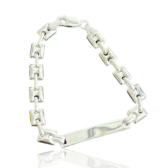 Sterling Silver Kids ID Bracelet