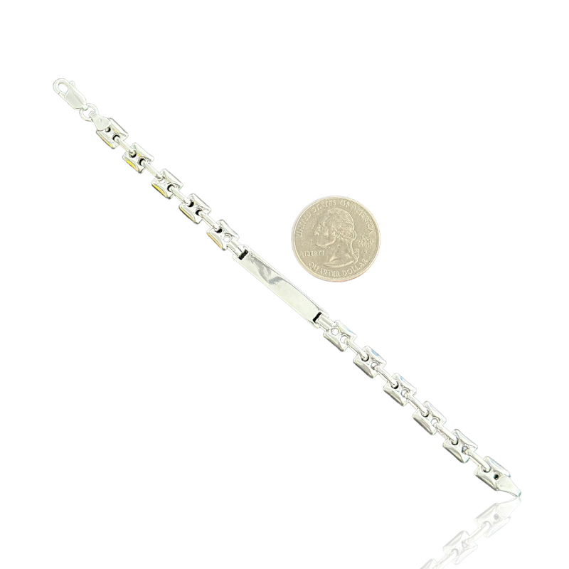 Sterling Silver Kids ID Bracelet