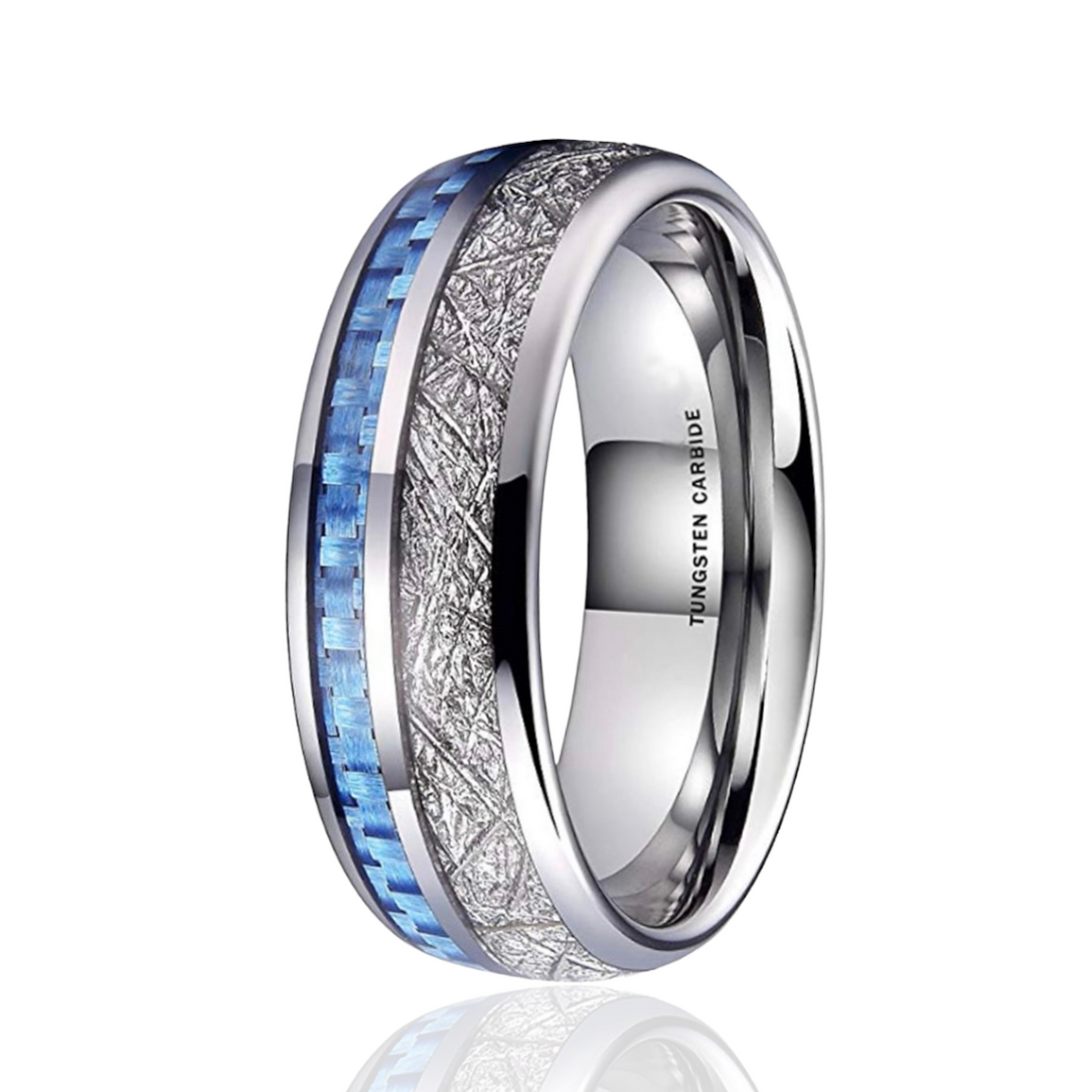 Blue Ice 8mm Tungsten Band