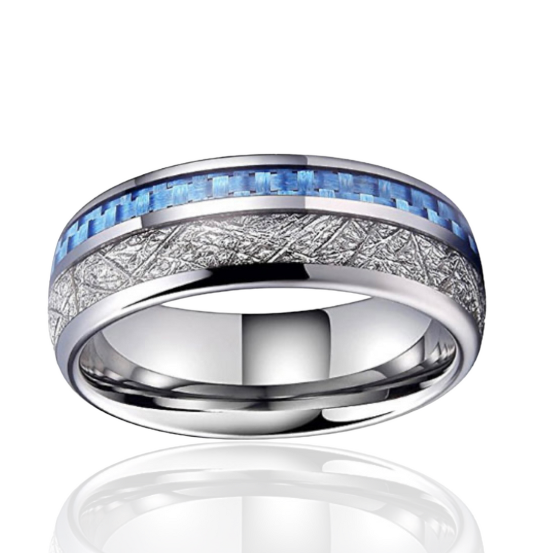 Blue Ice 8mm Tungsten Band