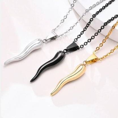 Stainless Steel Bull Horn Necklace