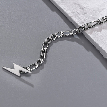 Stainless Steel Lightning Bolt Bracelet