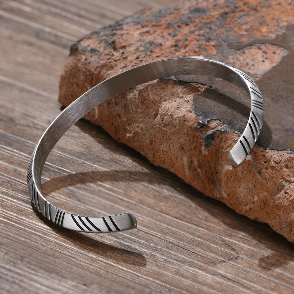 Stainless Steel Vintage Almut Cuff Bracelet