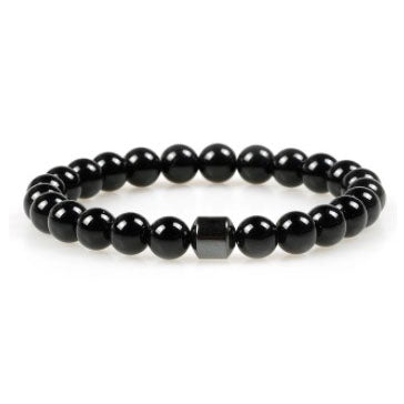 Black Onyx Agate 8mm Stretch Bracelet