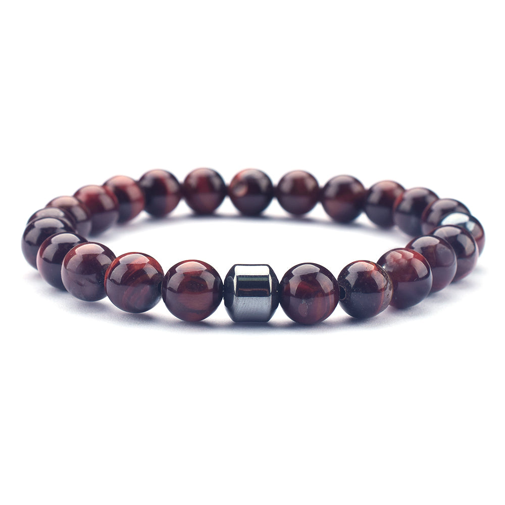 Red Tiger Eye Agate 8mm Stretch Bracelet